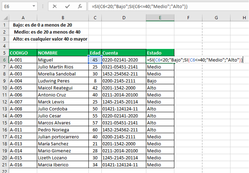 C Mo Usar Las Funciones De Si E Y En Excel