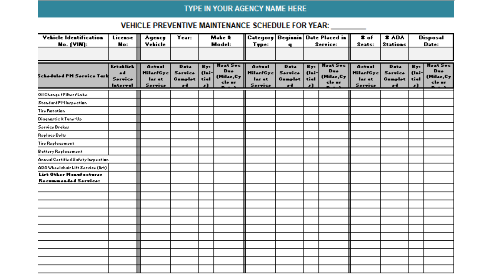 Plantilla Excel Mantenimiento Preventivo GRATIS