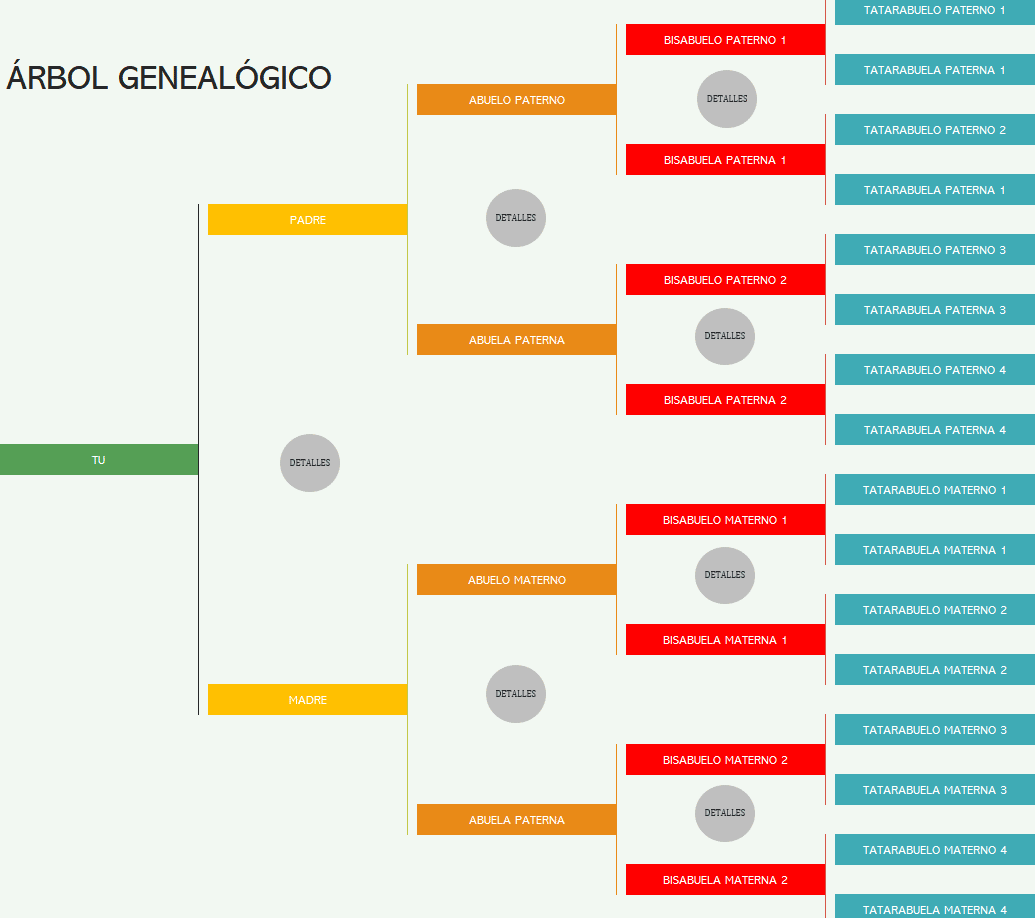 ? Plantilla excel Árbol Genealógico GRATIS