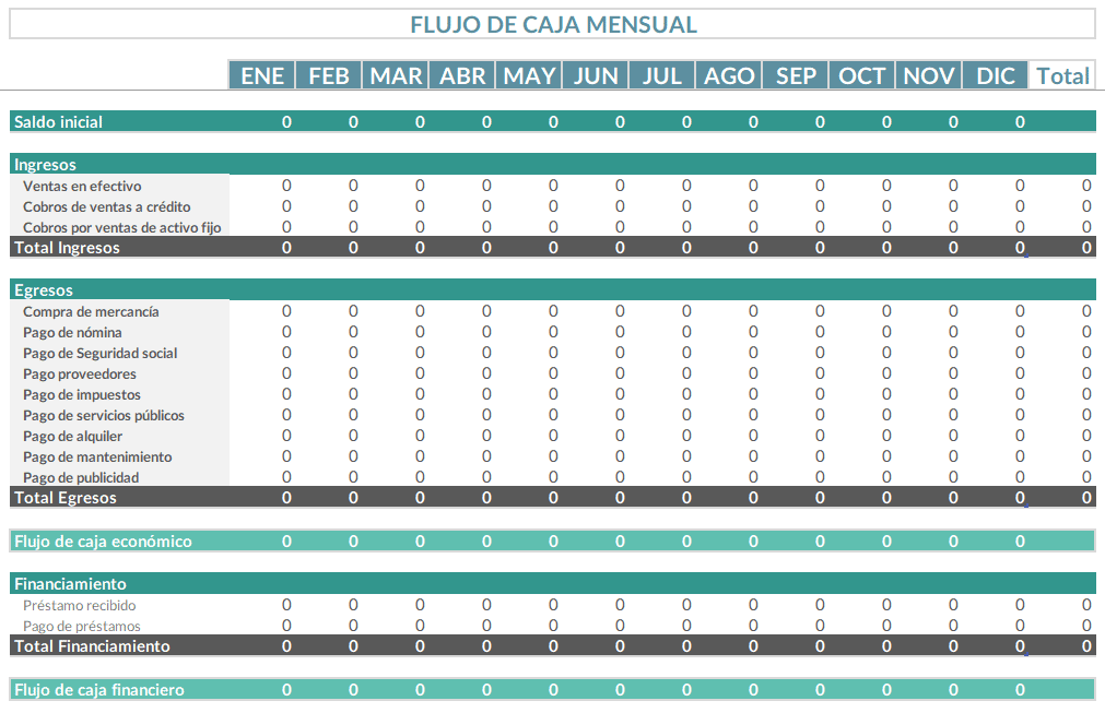 🥇 Plantilla Excel Flujo De Caja