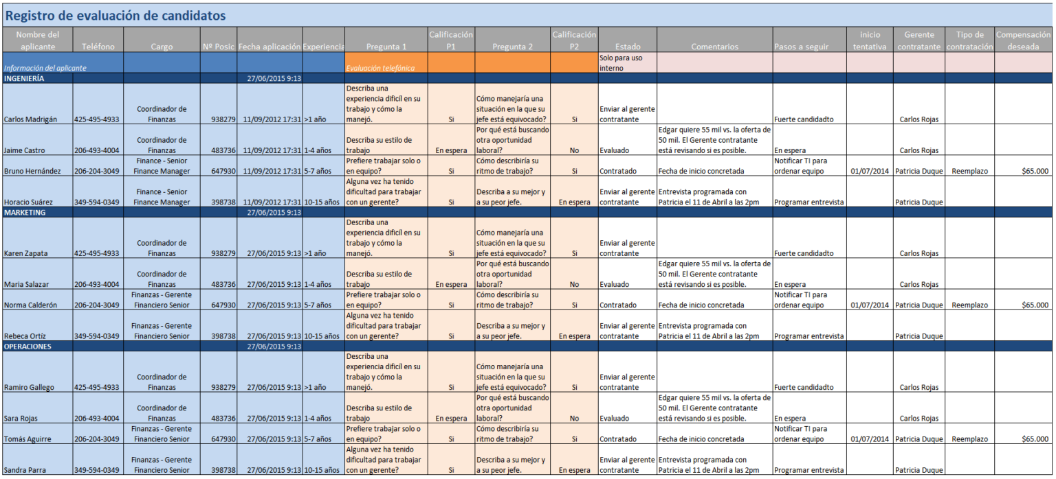 👉 Plantilla Excel Recursos Humanos 3108