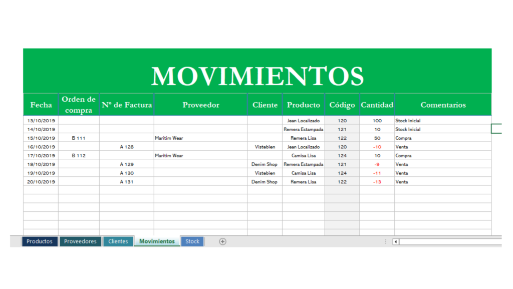 plantilla excel logistica