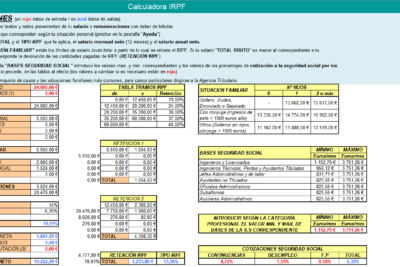 plantilla excel irpf