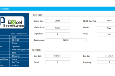 plantilla excel base de datos