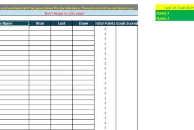 plantilla excel liga