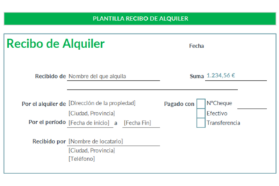 plantilla recibo de alquiler