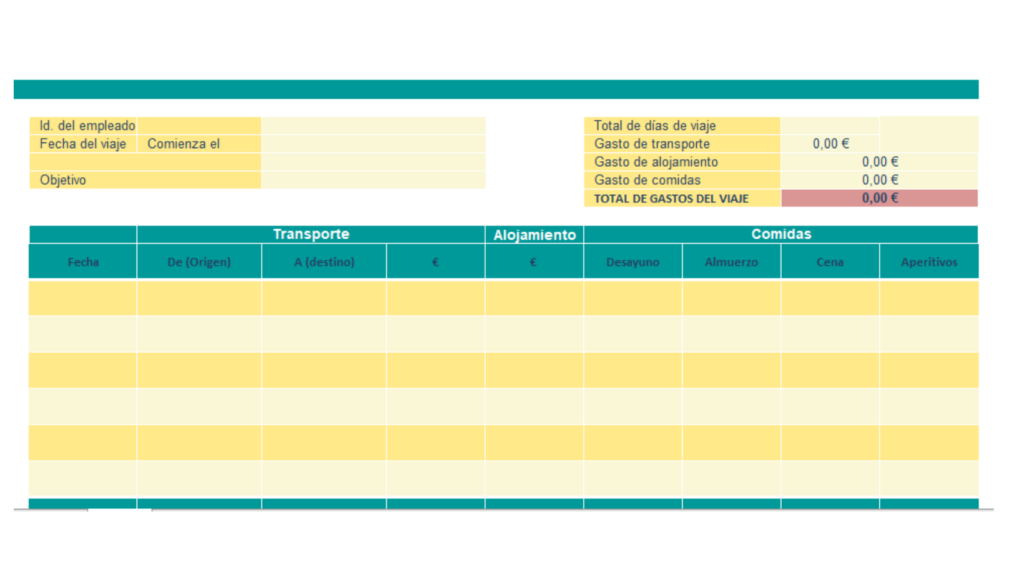 plantilla excel transporte