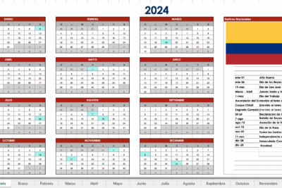 calendario 2024 Colombia