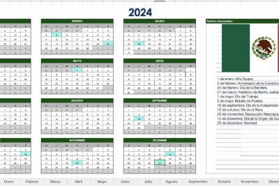 calendario 2024 mexico para descargar e imprimir