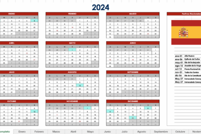 calendario 2024 españa