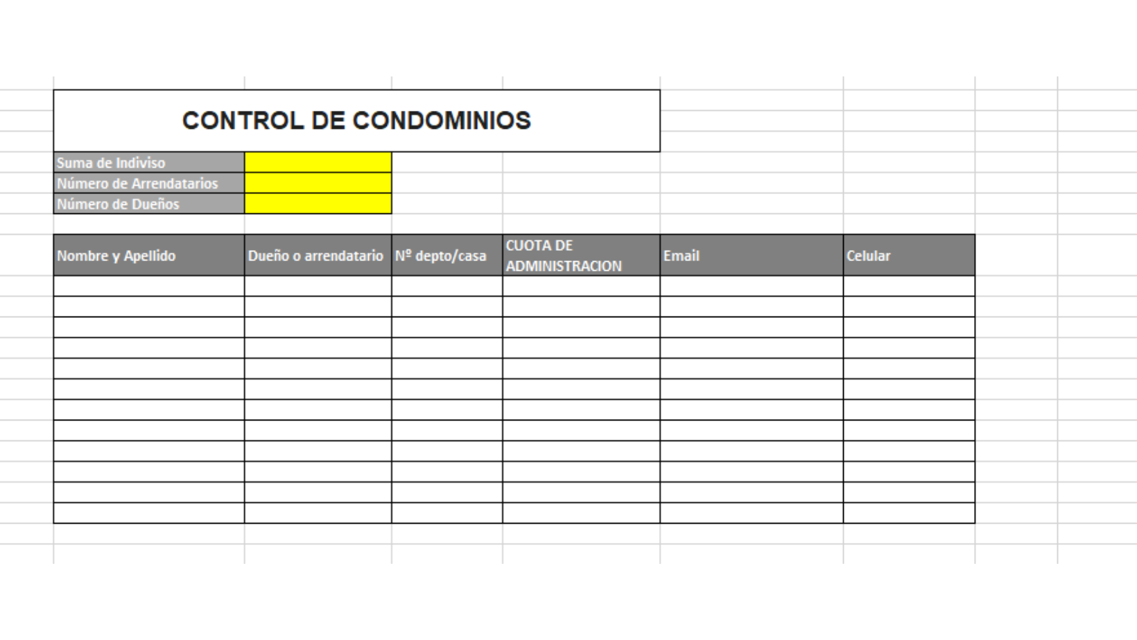 Como Llevar La Contabilidad De Un Condominio mundo-excel.com
