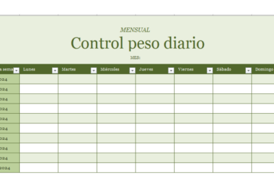 control peso diario